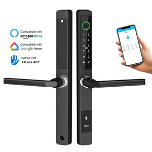 Slim Cerraduras Para Puertas IP65 Waterproof Password Card Mechanical Key TTlock APP Fingerprint Smart Door Locks