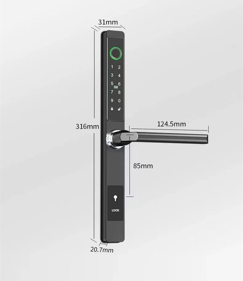 Slim Cerraduras Para Puertas IP65 Waterproof Password Card Mechanical Key TTlock APP Fingerprint Smart Door Locks