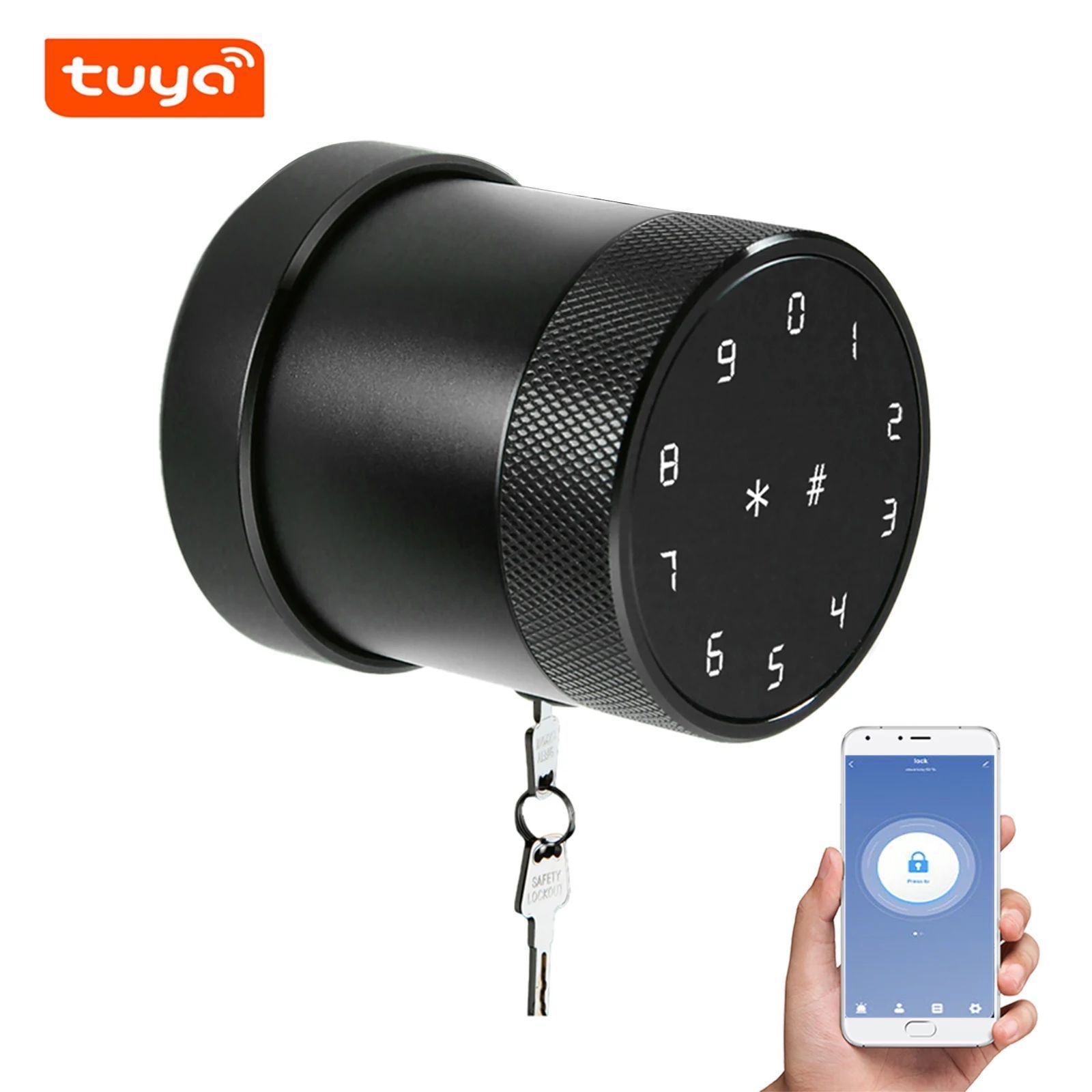 Fingerprint Keypad Smart Door Knob Lock IC Card Mechanical Key Remote Control BLE TTLock Tuya APP WiFi Smart Door Lock