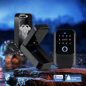 TTLock Wall Mounted Keybox Outdoor IP65 Waterproof Lockbox Car Dealer Key safe car window Tuya APP Smart Key Lock Box