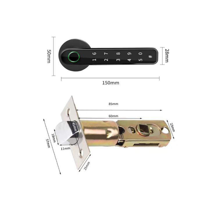 Security Fingerprint Door Lock Passage Password Keyless Entry Electronic Tuya Knobs Digital Smart Door Lock