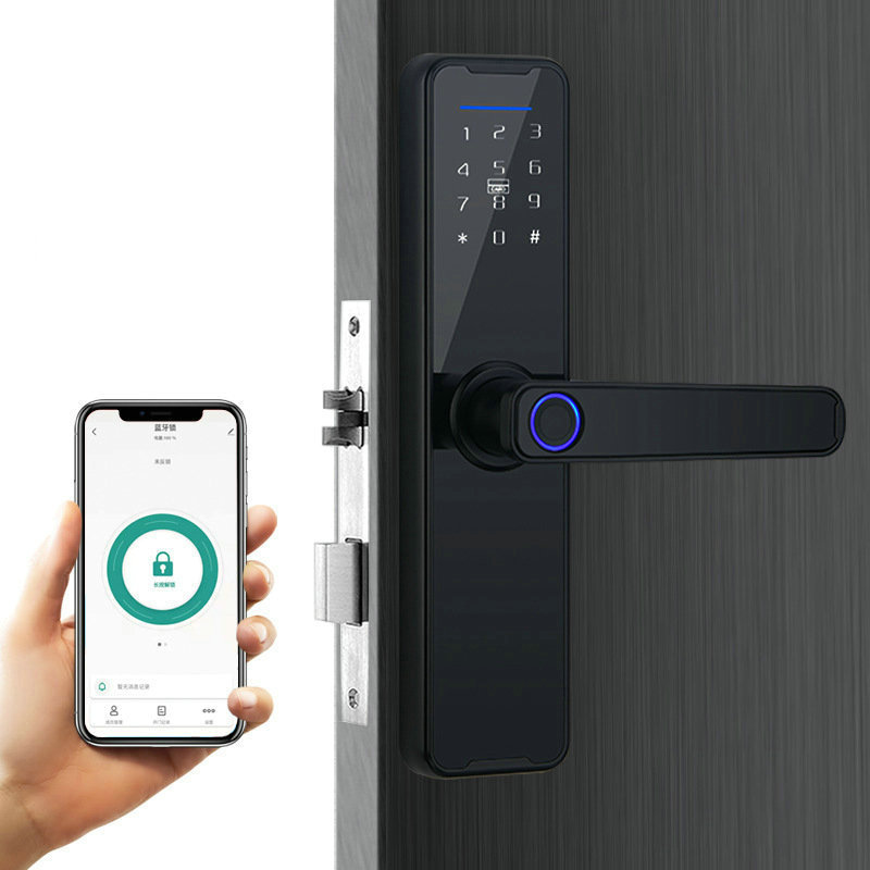 High Quality Cheap Mobile Control Keyless Biometric Electronic TTlock Tuya Wifi Digital Fingerprint Smart Front Door Lock