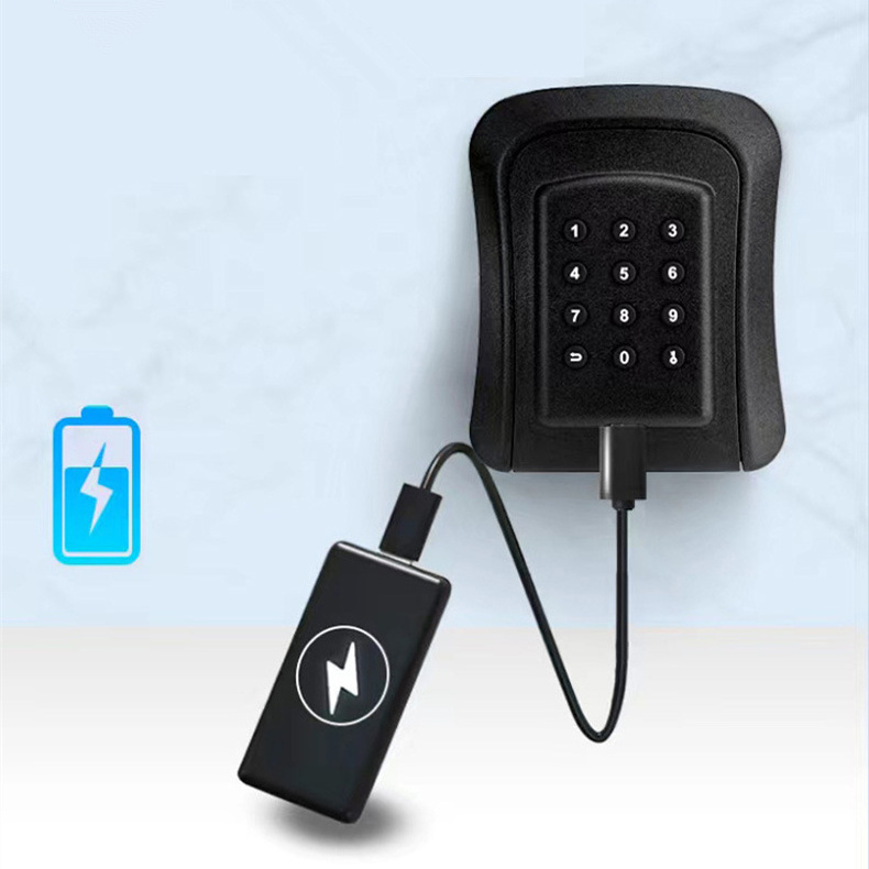 Metal Housing Digital keybox Password Wall Mounted IP65 Waterproof TTLock Tuya APP Storage Lock Box Smart key LockBox