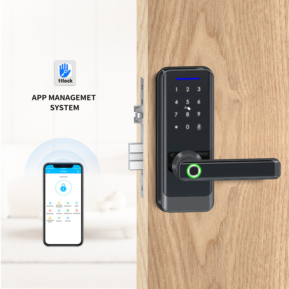 Home Smart Airbnb tuya wifi smartlock tt lock app fingerprint smart door lock