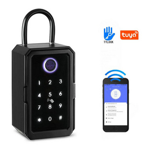 Tuya TTLock Keybox Wall Mounted Safe key Storage Lock box Password Combination Electronic Digital fingerprint smart Key Lockbox