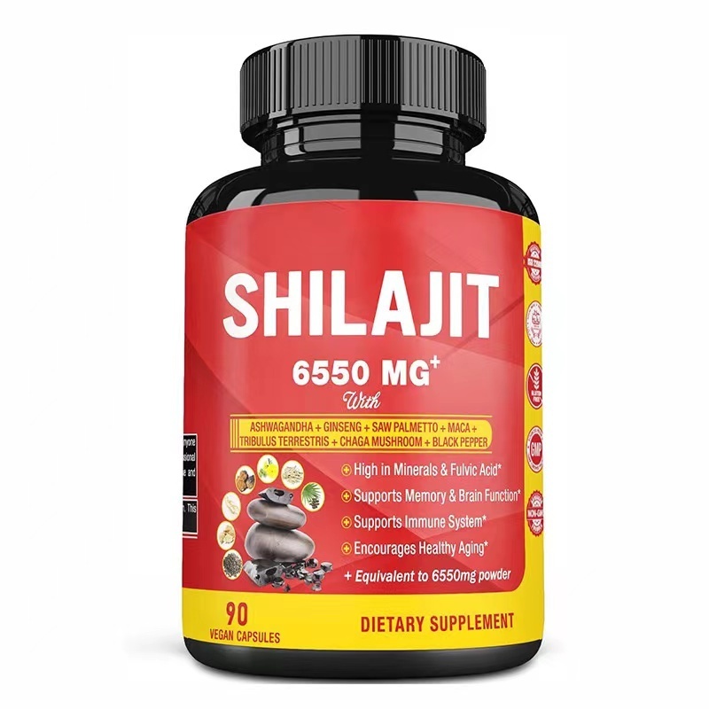 Factory Shilajit Capsules High Quality Pure Himalayan Shilajit Resin Capsules