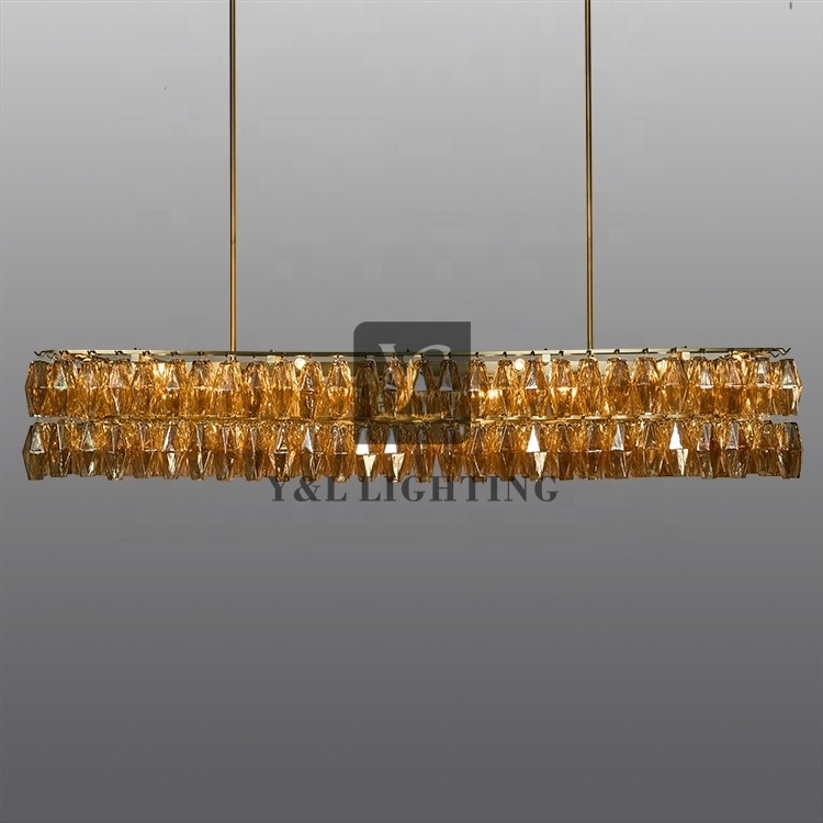 Hot selling modern brass luxury Hardware CHIARA smoke round glass chandelier for living room hotel bedroom staircase dining room