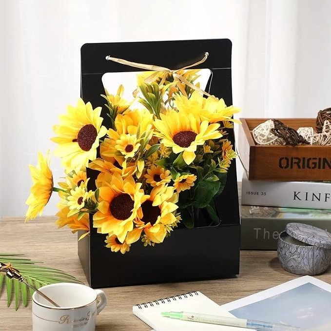 Wholesale Gift Crafts Display Bag Paper Flower Bouquet Bags Folding Flower Holder