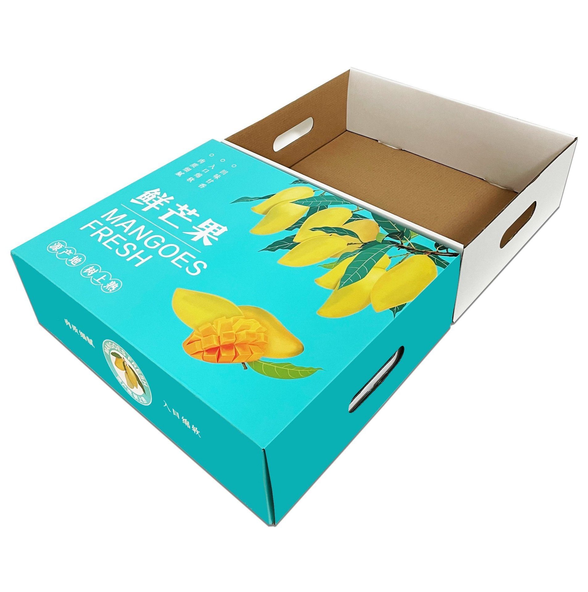 Custom Print Corrugated Mango Banana Boxes Fruit Vegetable Packaging Shipping Carton Box