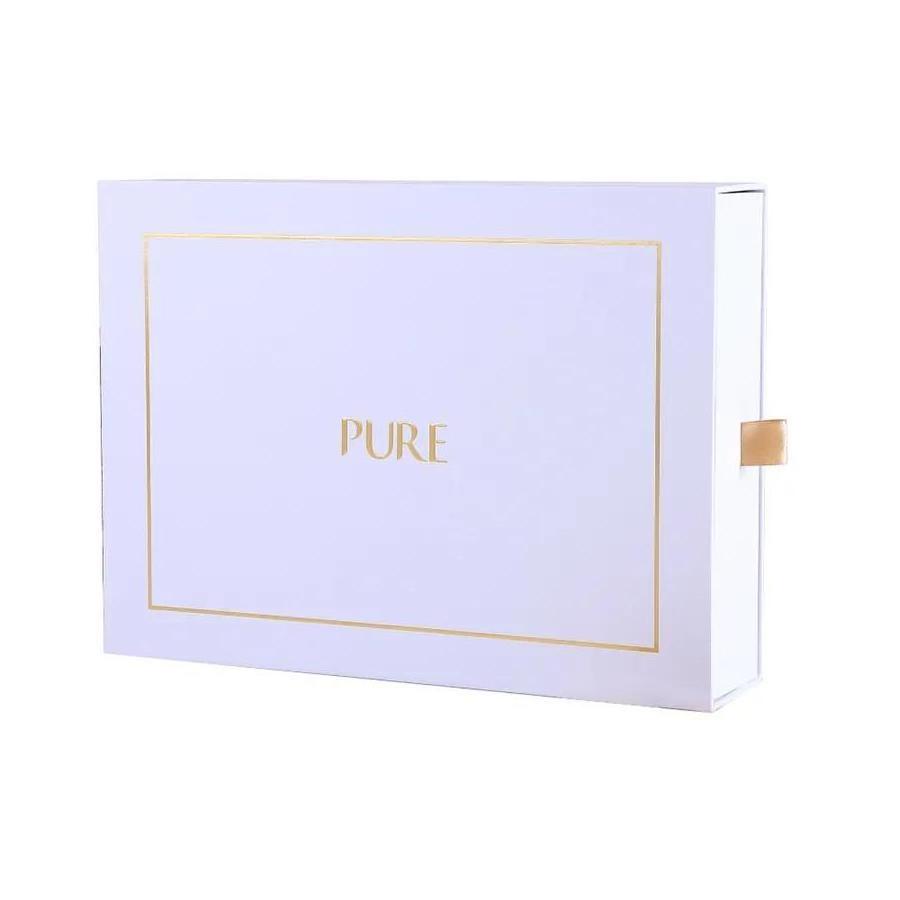 Custom Fancy Design Paperboard Drawer Box with gold foil Cardboard Packaging Corrugated Match Box with heat shape inside