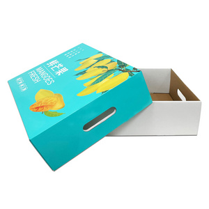 Custom Print Corrugated Mango Banana Boxes Fruit Vegetable Packaging Shipping Carton Box