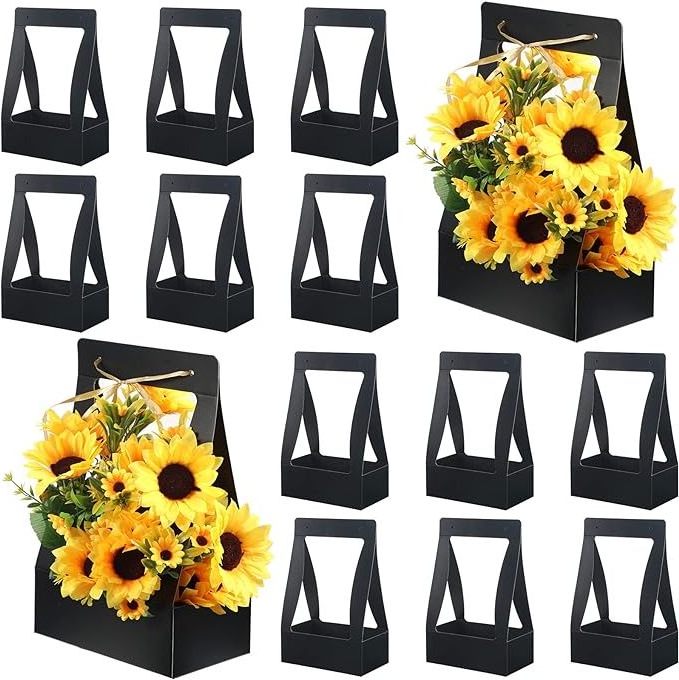 Wholesale Gift Crafts Display Bag Paper Flower Bouquet Bags Folding Flower Holder