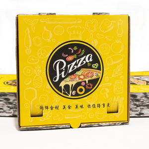 OEM ODM Light Yellow Custom high quality pizza Corrugated box easy to carry green material free design service