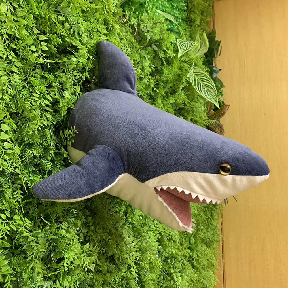 Shark Wall Decoration Kids Room Decor Nursery Stuffed Toys Doll Head Wall Hanging Baby Birthday Gifts Stuffed Sea Animals