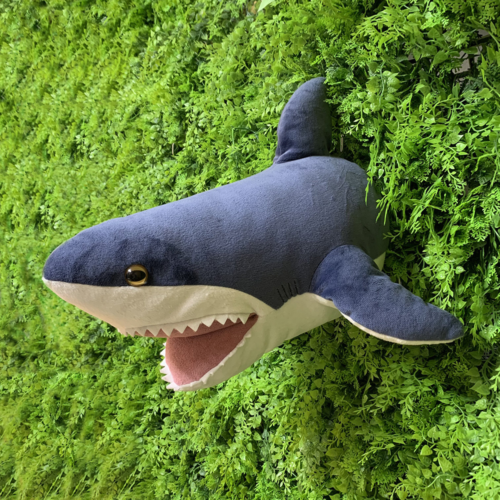 Shark Wall Decoration Kids Room Decor Nursery Stuffed Toys Doll Head Wall Hanging Baby Birthday Gifts Stuffed Sea Animals