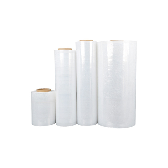 LLDPE Roll Film Wrap Clear Transparent Moisture Proof Plastic Soft Packaging Wrap for Pallets Industrial Use-Free Sample