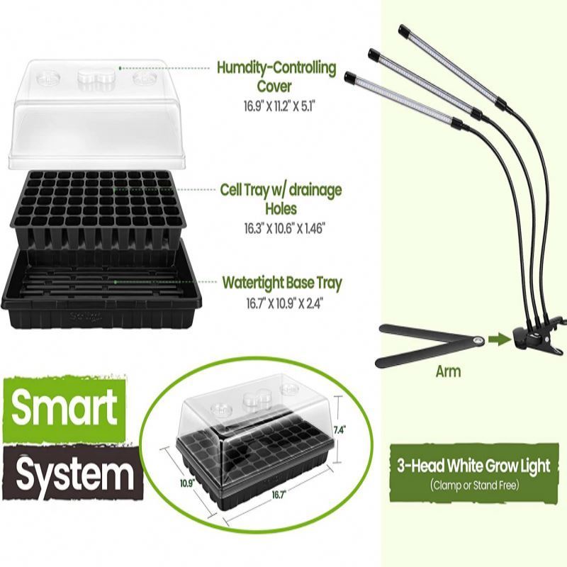 High quality germination plastic cell indoor seeding starter tray nursery plug hard plastic seed trays