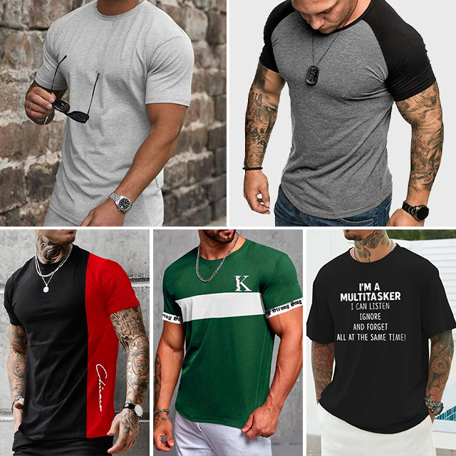 Summer American Fashion Brand Simple Top Casual Men's T-shirt Wholesale Casual