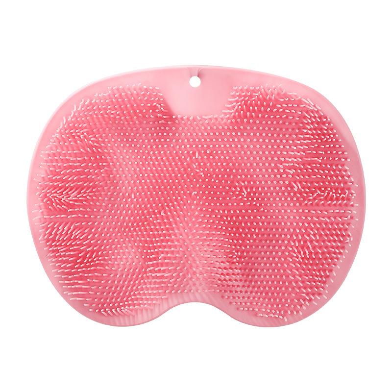 Shower Foot Scrubber Wall Mounted Massage Pad Silicone Bath Massage Cushion Brush Cleaning Brushes Body Silicone Sponge