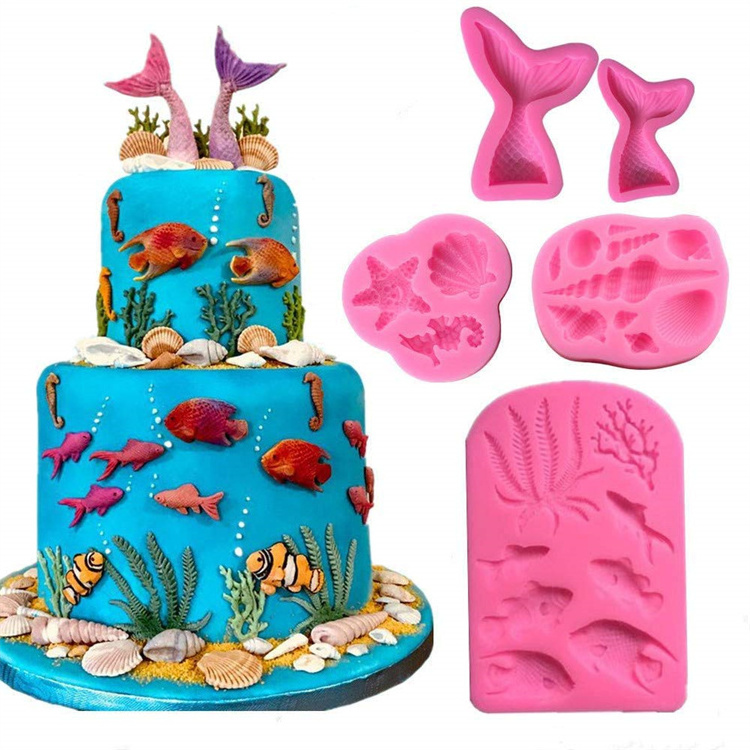 Foog grade silicone sea series 2D 3D Mermaid products design development and manufacture with factory audit certificates