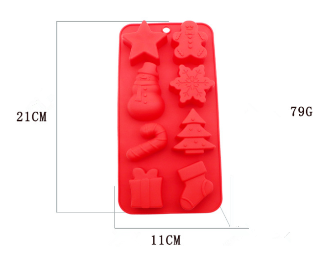 Christmas Tree Santa Snowman Xmas Baking Christmas Silicone Molds for Cakes Soap Chocolate Jello Candy Candles