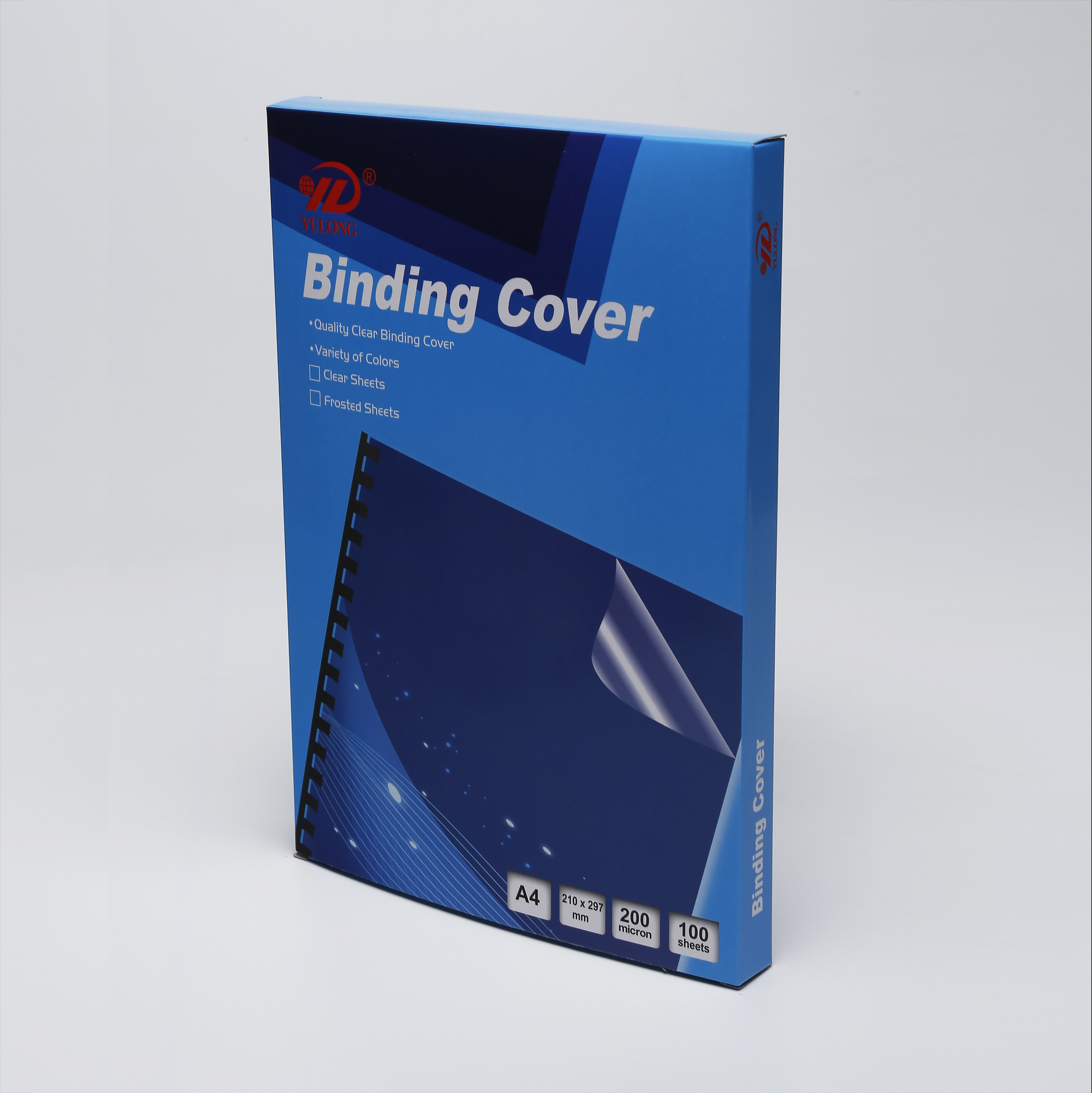 Binding Cover for Thermal Binding Machine OEM Custom Coloring PVC Plastic Book Cover YULONG Spiral Binding Plastic Sheet CN;JIA