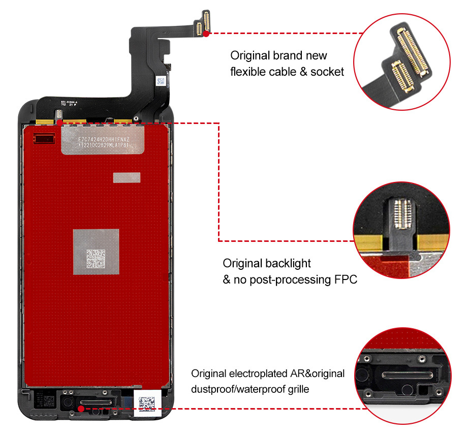 Wholesale Original LCD Display Change New Glass Cover Digitizer Replacement 7 PLus IPS LCD Screen For iPhone 7 Plus