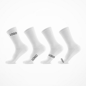 High quality crew designer with logo grip knitting machine  custom football pink compression socks