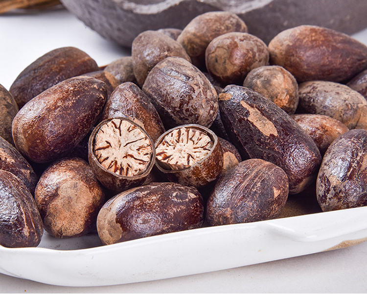 Wholesale Factory Price Long Semen Myristicae Nuts Dry Spices Seasoning Dried Whole Nutmeg with Shell