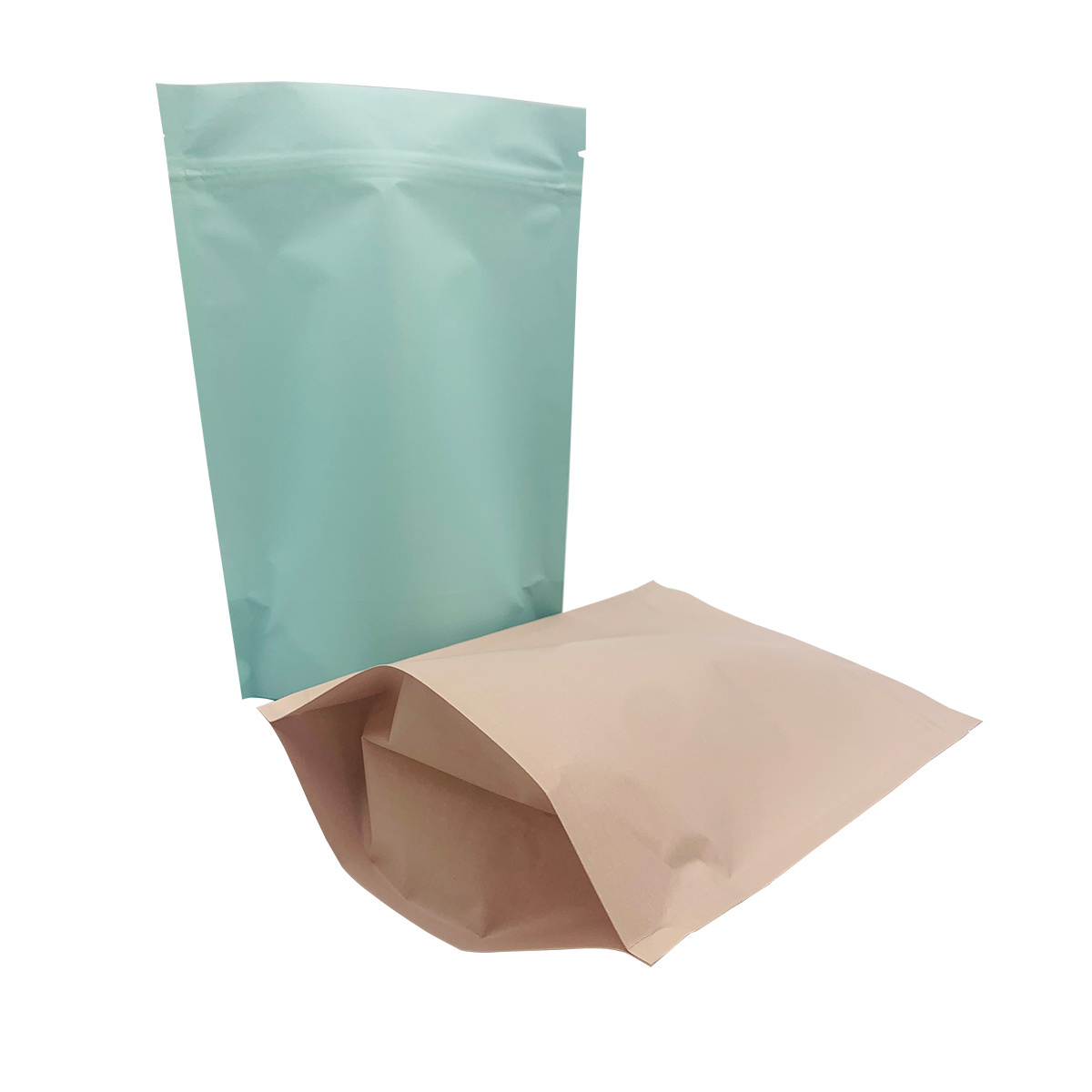 Custom printed 100% compostable biodegradable food packaging kraft stand up pouch