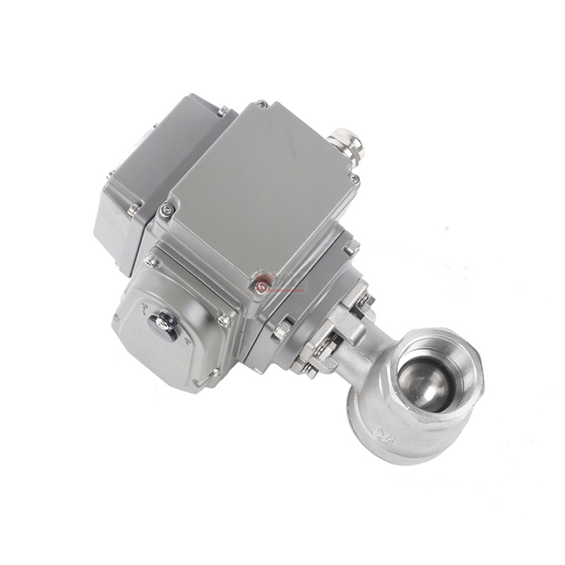 Best-selling RC NPT BSP 1.6mpa stainless steel 304 316 on-off DC24V 2 inch motorized electric actuator 2 piece thread Ball Valve