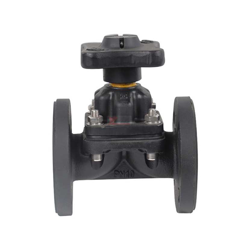 EG41J cast iron Stainless Steel BS ANSI 150LB 300LB 304 316 WCB PN10 Manual Rubber lined Flange Diaphragm Valve