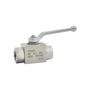 hydraulic pressure RC NPT BSP 6000psi stainless steel 304 316 WCB KHB High pressure manual two way  female threaded Ball Valve