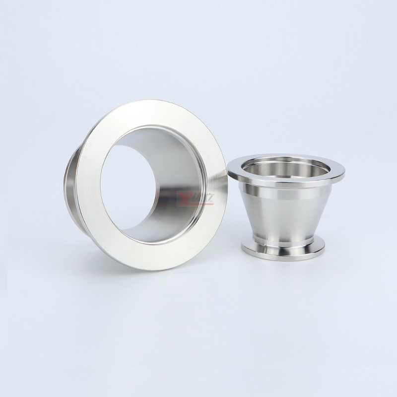 Hygienic food grade Sanitary Stainless Steel 304 SS316L  KF25 KF40 KF50 Tri-clamp Pipe Fitting  Vacuum Concentric reducer