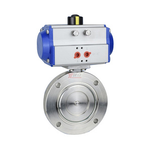 negative pressure stainless steel 304 316 WCB Pneumatic actuator high performance GI type Vacuum flanged Butterfly Valve