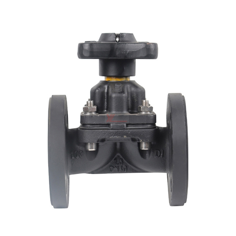 EG41J cast iron Stainless Steel BS ANSI 150LB 300LB 304 316 WCB PN10 Manual Rubber lined Flange Diaphragm Valve