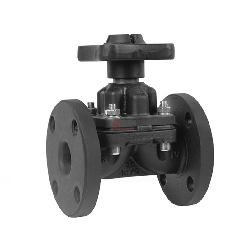 EG41J cast iron Stainless Steel BS ANSI 150LB 300LB 304 316 WCB PN10 Manual Rubber lined Flange Diaphragm Valve