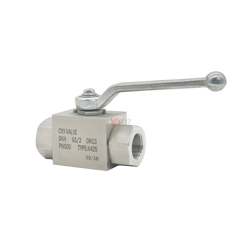 hydraulic pressure RC NPT BSP 6000psi stainless steel 304 316 WCB KHB High pressure manual two way  female threaded Ball Valve