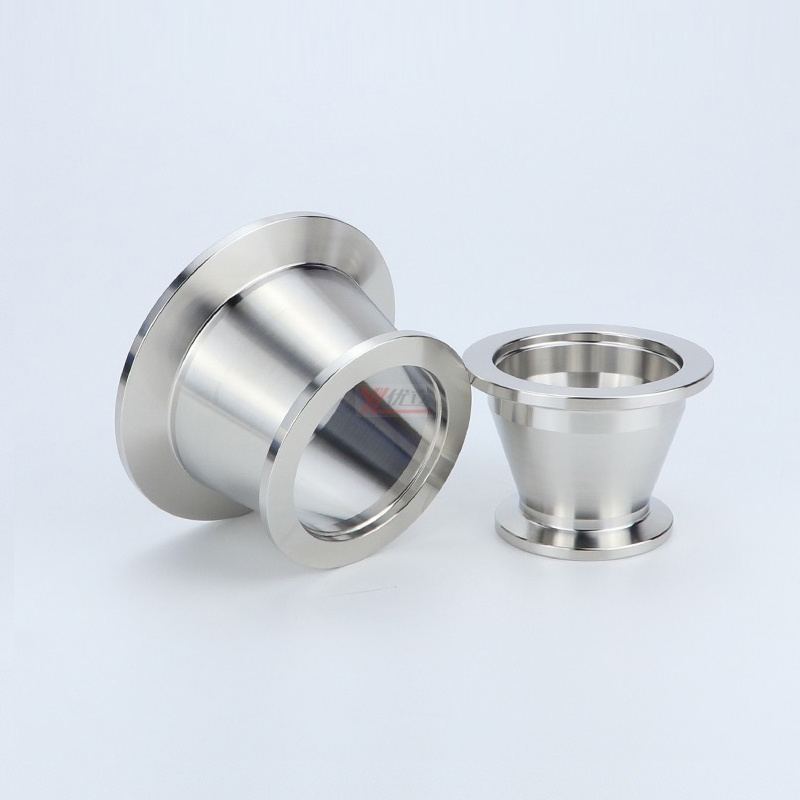 Hygienic food grade Sanitary Stainless Steel 304 SS316L  KF25 KF40 KF50 Tri-clamp Pipe Fitting  Vacuum Concentric reducer