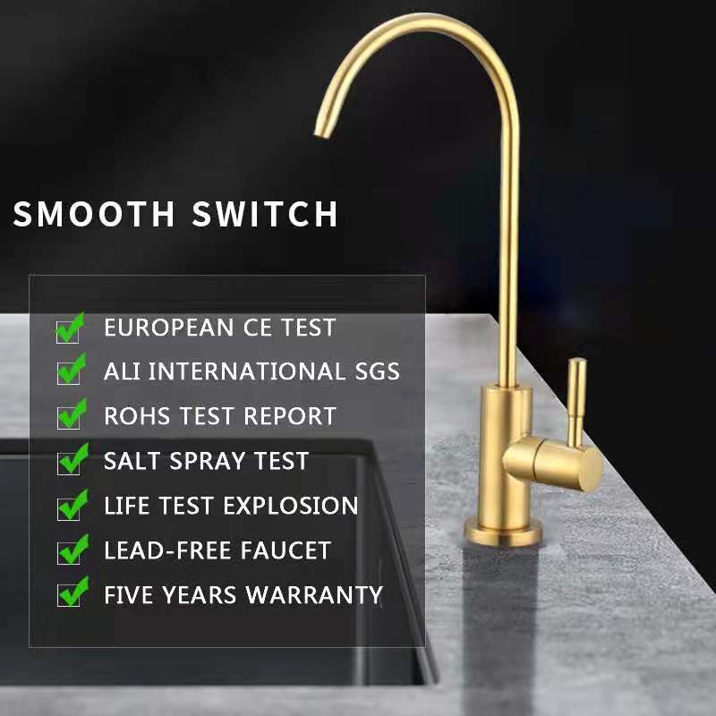 Kitchen faucet golden single water purifier wholesale Ro faucet