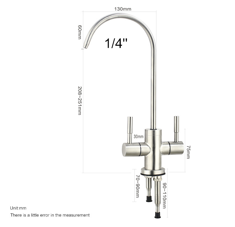 Quality Double Dual Handle Pure Drinking Water Faucet Direct Drinking Water Faucet for Kitchen