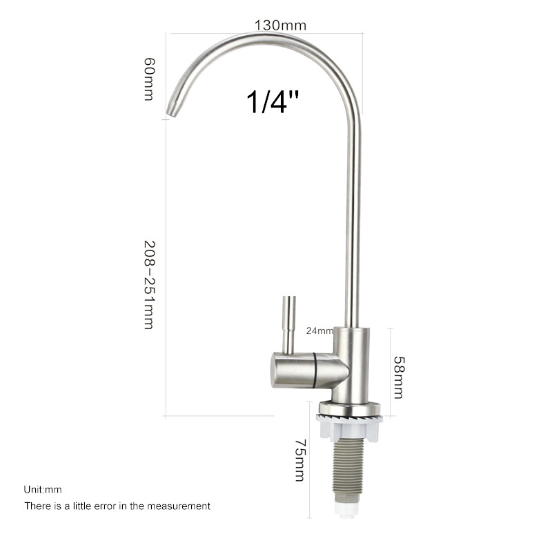 Factory price pure water faucet lead-free direct drinking goose neck faucet Purification faucet