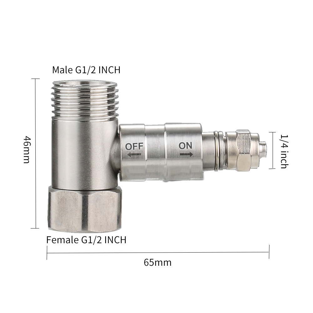 Water Inlet Tee Three Way 304 Stainless Steel Ball Valves for Kitchen Purification System