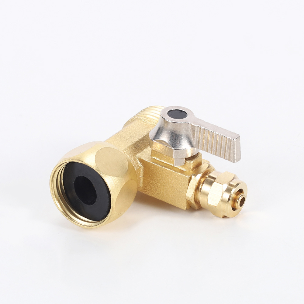 Brass G1/2 Male Female Thread Ball Valve Three Way Metal Ball Valve for G1/4 RO Water Purifier