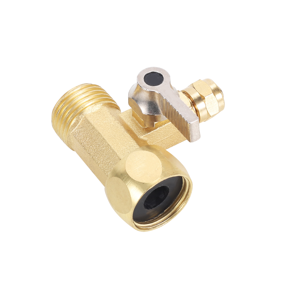 Brass G1/2 Male Female Thread Ball Valve Three Way Metal Ball Valve for G1/4 RO Water Purifier