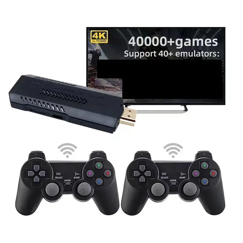 YLW X2 Game Stick GD10 Plus Mini Game Player X2 Hot 4K Retro HD Console GD10 64GB Built in 30000 Games For N64/SNES