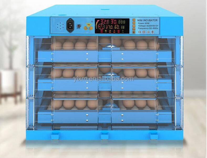 128 Eggs Intelligent Temperature Humidity Control Dual Power Poultry Egg Incubator Automatic Egg Turning Hatcher Machine