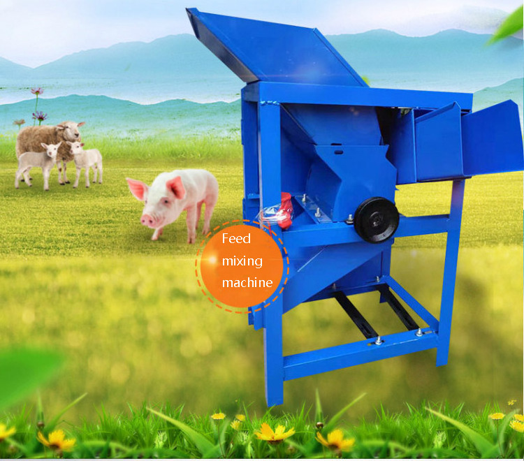 Animals Feed Grinding Machine Cattle Pig Feed Grinder and Mixer Cow Feed Crushing and Mixing Machine Grass Corn Chaff Cutter