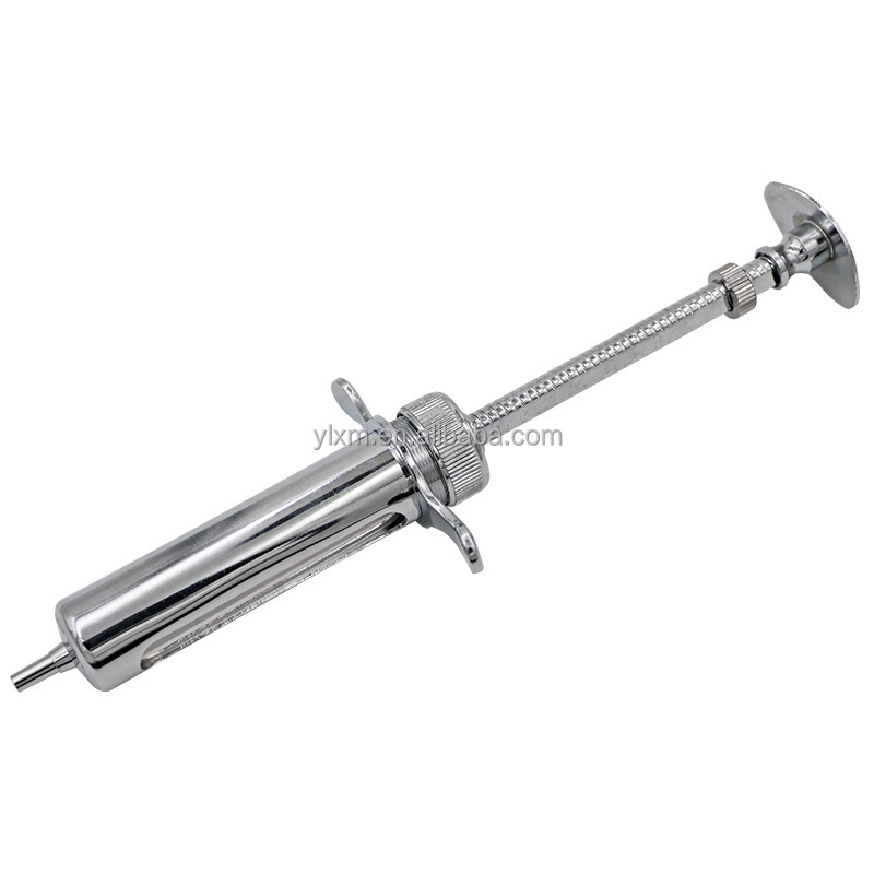 10ml Veterinary Injector Metal Body Glass Tube Veterinary Syringe Automatic Poultry Livestock Injection Vaccination Syringes