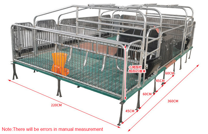 Customized Galvanized Sow Farrowing Bed Pig Farming Nursery Pen Pig Maternity Cage Sow Swine Farrowing Crates